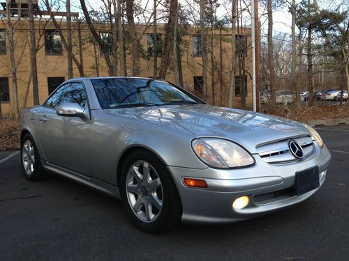 2001 mercedes-benz slk230 kompressor 2dr. roadster hard top leather clean carfax