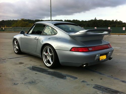 1996 porsche 911/ 993 c2 coupe factory aero kit polar silver