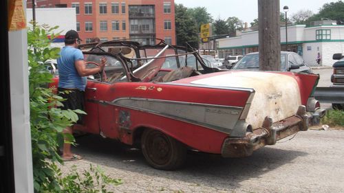 1957 chevy convertible,  rare find - stored 30  years,