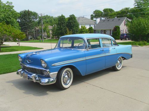 1956 chevrolet bel air base sedan 4-door 4.3l  survivor  classic antique belair