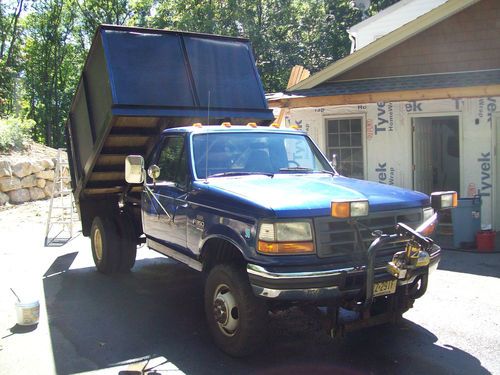 1996  ford  f 350  4x4  diesel  rack dump