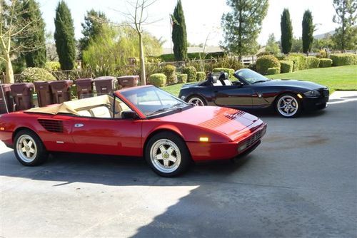 1988 - ferrari mondial cab. red/tan, great condition, 38k miles