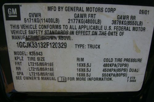 2002 Chevy Chevrolet Silverado 3500 LS Dually Crew Cab Pickup Duramax DIESEL NR, image 22