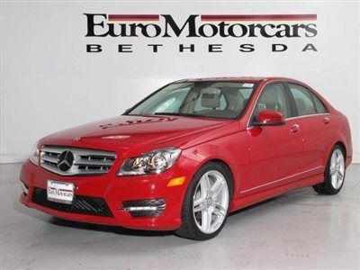 Cpo certified amg sport c 300 camera navigation warranty red tan best deal awd