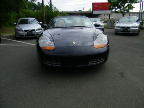 99 Boxster Leather RWD Mid engine 5 speed manual Black Tan Convertible Soft top, image 3