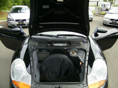 99 Boxster Leather RWD Mid engine 5 speed manual Black Tan Convertible Soft top, image 5