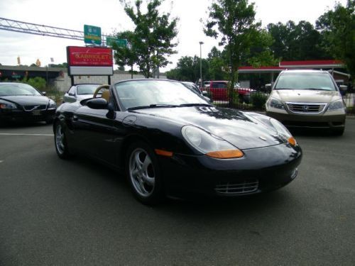 99 Boxster Leather RWD Mid engine 5 speed manual Black Tan Convertible Soft top, image 9