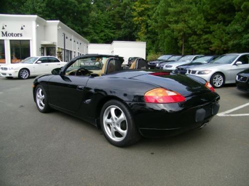 99 Boxster Leather RWD Mid engine 5 speed manual Black Tan Convertible Soft top, image 11