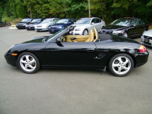 99 Boxster Leather RWD Mid engine 5 speed manual Black Tan Convertible Soft top, image 12