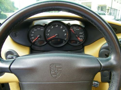 99 Boxster Leather RWD Mid engine 5 speed manual Black Tan Convertible Soft top, image 16