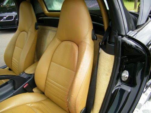 99 Boxster Leather RWD Mid engine 5 speed manual Black Tan Convertible Soft top, image 24