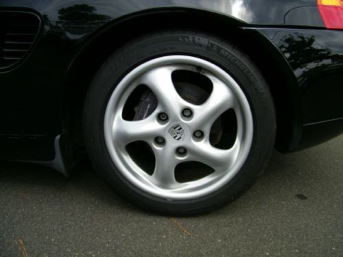 99 Boxster Leather RWD Mid engine 5 speed manual Black Tan Convertible Soft top, image 27