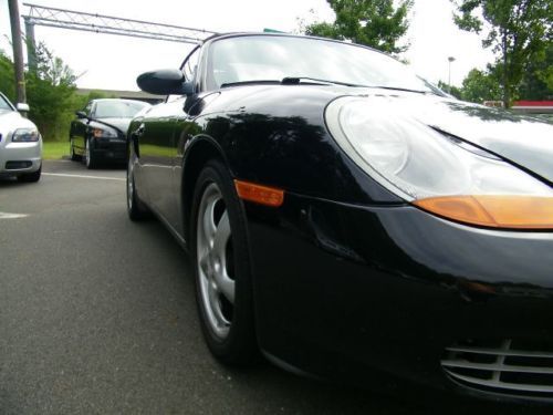 99 Boxster Leather RWD Mid engine 5 speed manual Black Tan Convertible Soft top, image 30