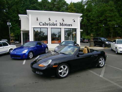 99 Boxster Leather RWD Mid engine 5 speed manual Black Tan Convertible Soft top, image 32