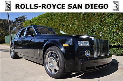 2008 rolls-royce phantom. 9400 miles. black over seashell. bespoke options.