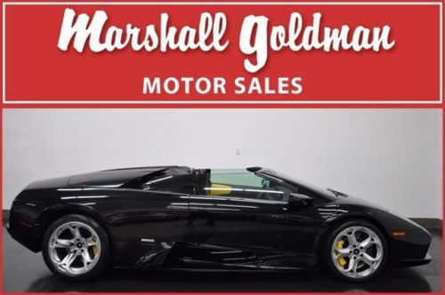 2005 lamborghini murcielago roadstr black blk &amp; yellow 2-tone leather 2900 miles