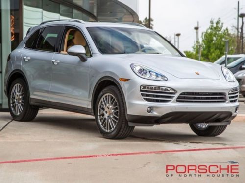 2013 porsche cayenne diesel classic silver nav premium pkg 20 wheels hitch