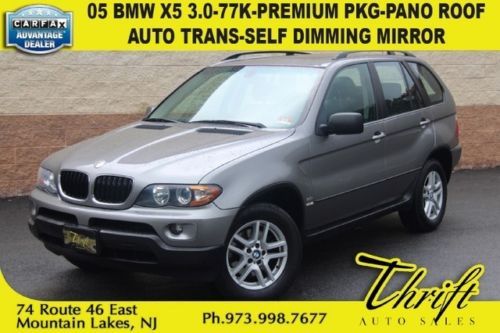 05 bmw x5 3.0-77k-premium pkg-pano roof-auto trans-self dimming mirror