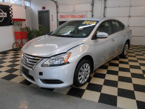 2013 nissan sentra sv 7k no reserve salvage rebuildable