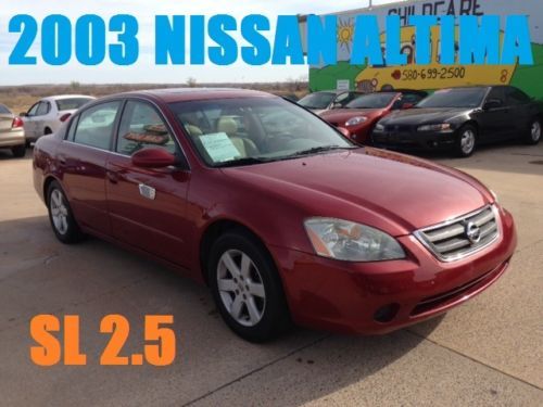 2003 nissan altima sl sedan 4-door 2.5l, leather, loaded, clean, red