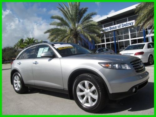 05 silver fx-35 3.5l v6 suv *power sunroof *black roof rails *one owner *florida