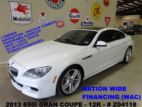 2013 640i gran coupe,pano roof,nav,back-up,hud,htd/cool lth,20&#039;s,12k,we finance!