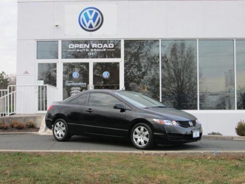 2011 honda civic cpe black/gray 34 mpg factory warranty low reserve ez financing