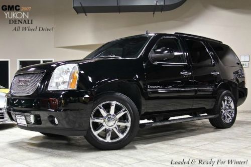 2007 gmc yukon denali awd suv rear entertainment captains chairs one owner wow$$