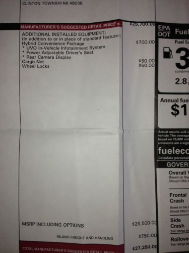 2012 Kia Optima Hybrid Sedan 4 Dr 2.4L•8800 miles!•36 MPG•Pkup/Ship from Det MI!, image 4