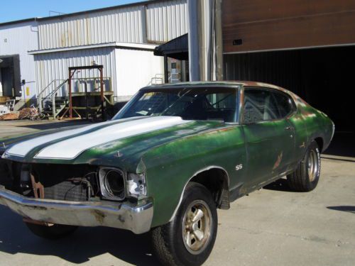 1972 chevrolet chevelle ss 350-350, a/c, 12 bolt j- code