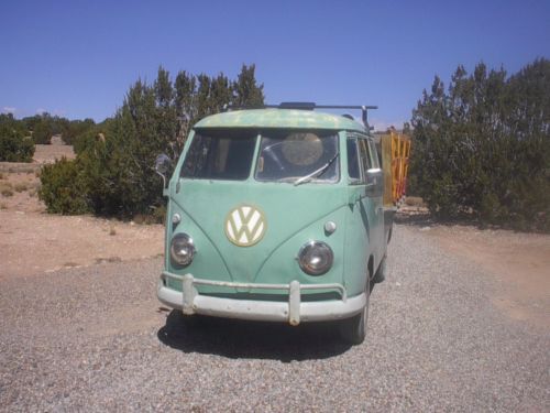 1961 vw pickup truck splitty bus double cab walk through split window volkswagen