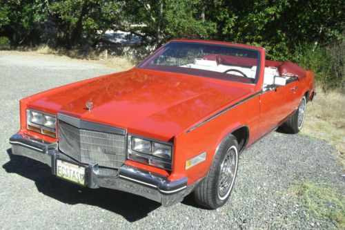 1984 cadillac eldorado biarritz convertible gorgeous red ca car