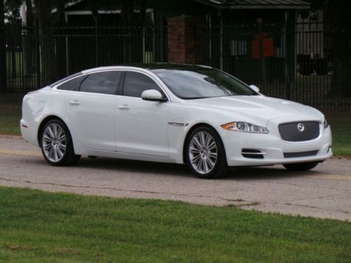 2011 jaguar xj xjl xj-l white gray leather lwb navigation 27k miles ship assist