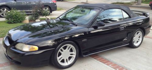 1996 ford mustang gt convertible, triple black