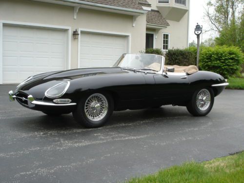 1964 jaguar xke roadster black biscuit 51k mi performance &amp; reliability upgrades