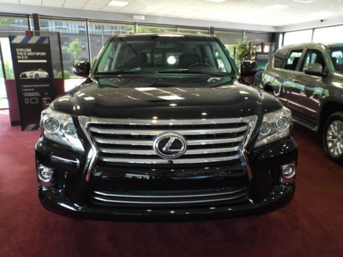 New 2014 lexus lx 570 suv 4x4 in black onyx with black leather interior