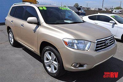 2008 toyota highlander limited 3.5l v6 sport utility leather interior, stunning!