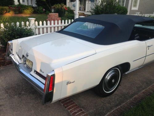 1976 cadillac eldorado convertible mint low miles tuxedo white black