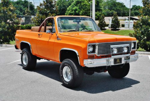 Beautiful rare 1974 chevrolet blazer cheyenne k5 4x4 convertible goodwrench 350