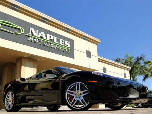 08 ferrari 430 spider f1 - black / black - ball poslished wheels - red stitching