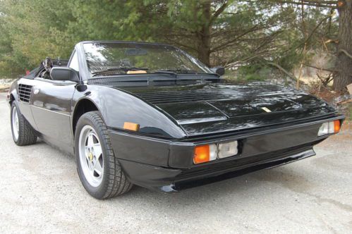 1985 ferrari mondial convertible black with tan. best color! strong running car