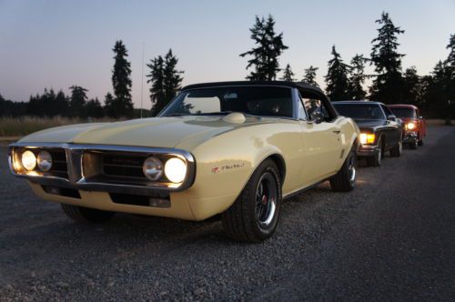 1967 firebird convertible sprint 4bbl 3 speed restored mayfair maze