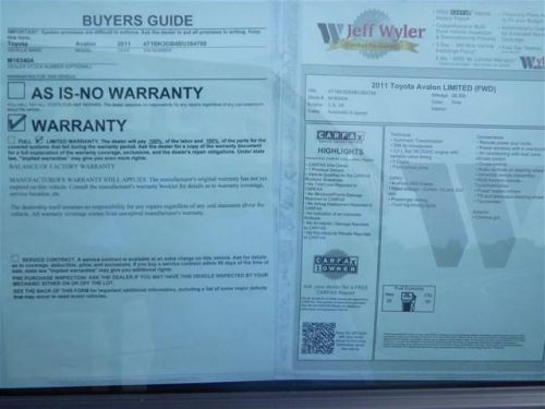 2011 Toyota Avalon Limited, US $26,225.00, image 5