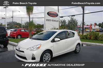 2012 toyota prius c 800 miles certified 1.5l dohc 16v hybrid white fl