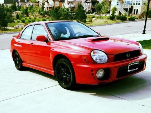 2002 subaru impreza wrx sedan 4-door 2.0l, red turbo turbocharger awd