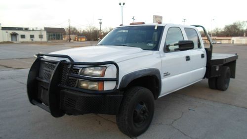 2006 chevrolet silverado 3500 crew cab flatbed duramax diesel auto no reserve