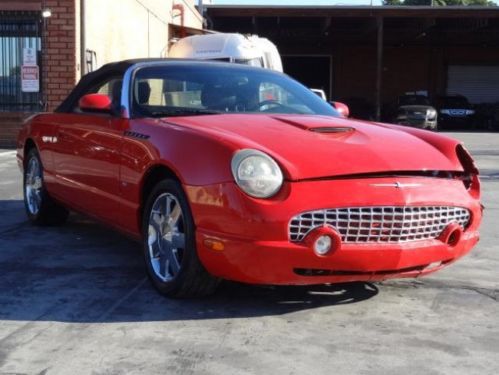 2003 ford thunderbird damaged repairable rebuilder salvage fixable runs! l@@k!
