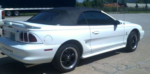 1997 ford mustang cobra convertible, white, 5 speed manual, black top