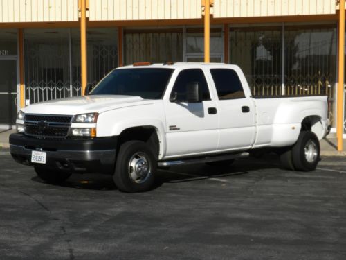 2006 chevrolet silverado 3500 lt 4x4 diesel  dually crew cab  6.6l low miles