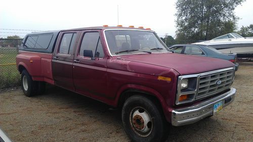 1986 ford f 350 crew cab dually 6.9 diesel w\cap truck